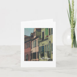 Textile Art Venice Notecard Karte