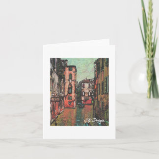 Textile Art Venice Notecard Karte