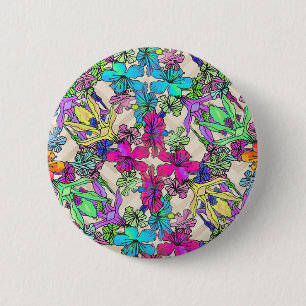Textile Blume Button