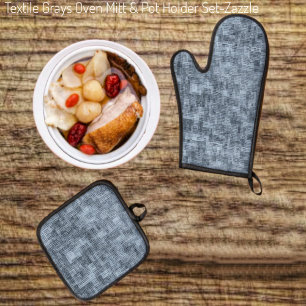 Textile Grays Ofenhandschuh & Topflappen-Set