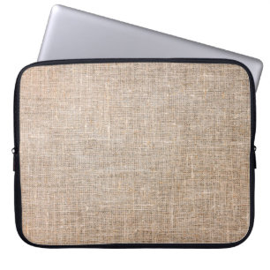 Textile Jute braune Textur Laptopschutzhülle