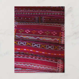 Textile Kissenmuster Postkarte