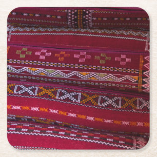 Textile Kissenmuster Rechteckiger Pappuntersetzer