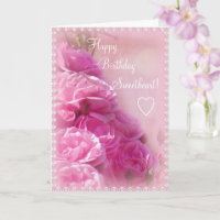 Textile Roses Geburtstagskarte
