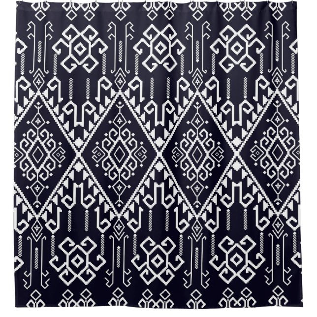Textile Squares: Fashion Grunge Matrix Duschvorhang (Vorderseite)