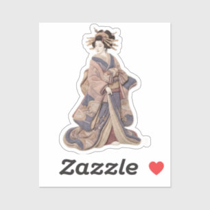 Textile Ukiyoe Kunstwerk – Geschichteter Filz Japa Aufkleber