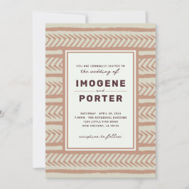 Textile Wedding Einladung