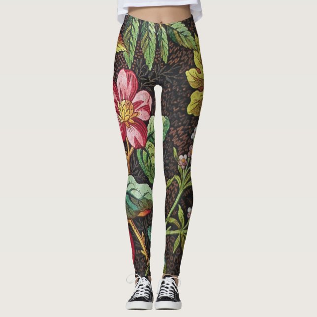 Textilentwurf des 18. Jahrhundertsder Blumen Leggings (Vorderseite)