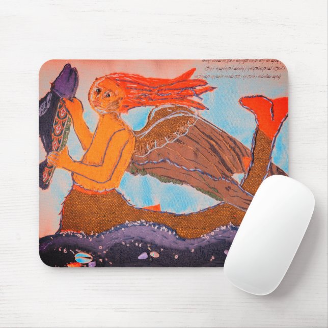 Textilfisch und Meerjungfrauen Mousepad (Mit Mouse)