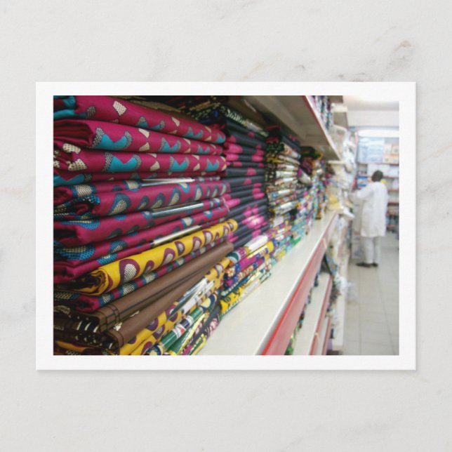 Textilgeschäft, Abuja Postkarte (Vorderseite)