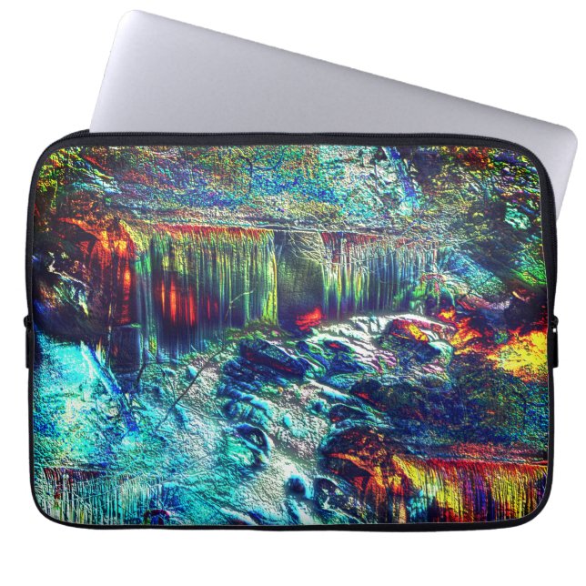 Textilien, die wie Schimmel aus naturbelassenem Fo Laptopschutzhülle (Vorderseite)