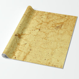 Textilien Gelb Vintag antike rustikale Decoupage Geschenkpapier