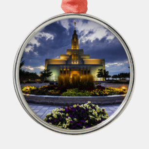 Textilkaufmann mormonischer Lds Tempel - Utah Silbernes Ornament
