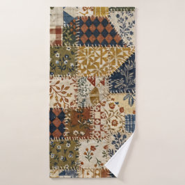 Textilmosaik im Vintage-Stil. Badehandtuch