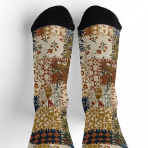Textilmosaik im Vintage-Stil.