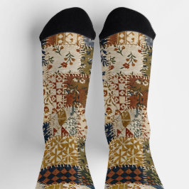 Textilmosaik im Vintage-Stil. Socken