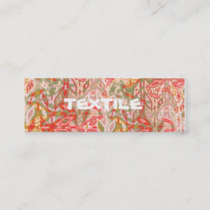 Textilrote Grüne/erblassen - rosa längliche Kart Mini Visitenkarte
