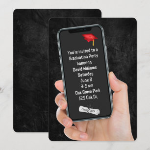 Textmeldung von 2025 der Graduationspartei Einladung