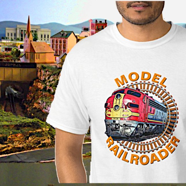 Textmodell Bahnfahrer roter gelber Diesel ändern T-Shirt (Von Creator hochgeladen)