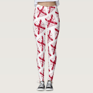 Textmuster der Alabama-Staatsflagge Leggings