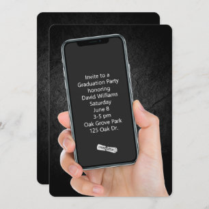 Textnachricht der Graduierungspartei Einladung