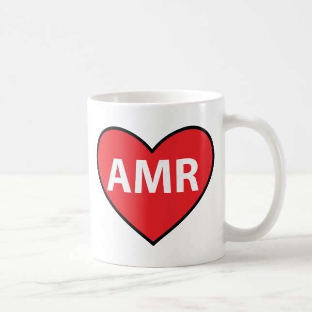 Textnachricht-Spanisch Amor Amr-Herz Kaffeetasse (Rechts)