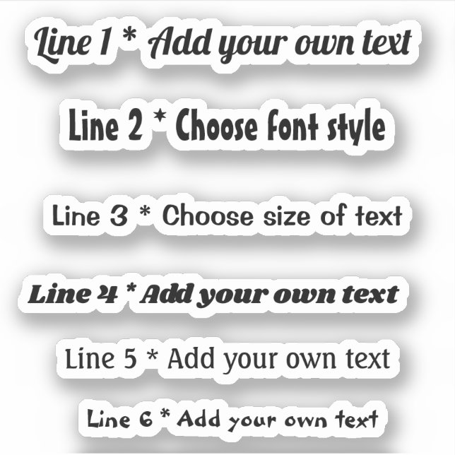 Textnachrichten Aufkleber (Vorderseite)