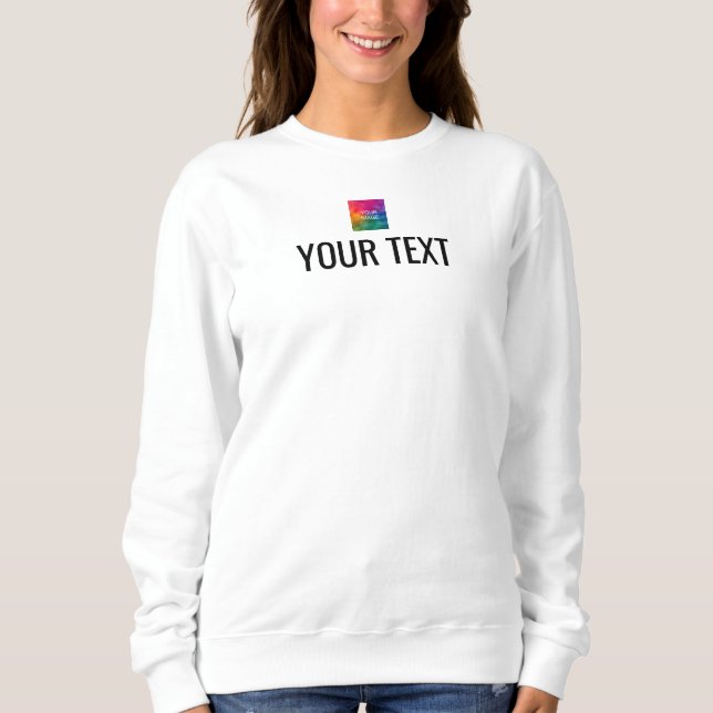 Textname des benutzerdefinierten Vorlagenbilds Hie Sweatshirt (Vorderseite)