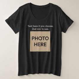 Textname und Foto, Schwarzer T - Shirt mit Comfy P