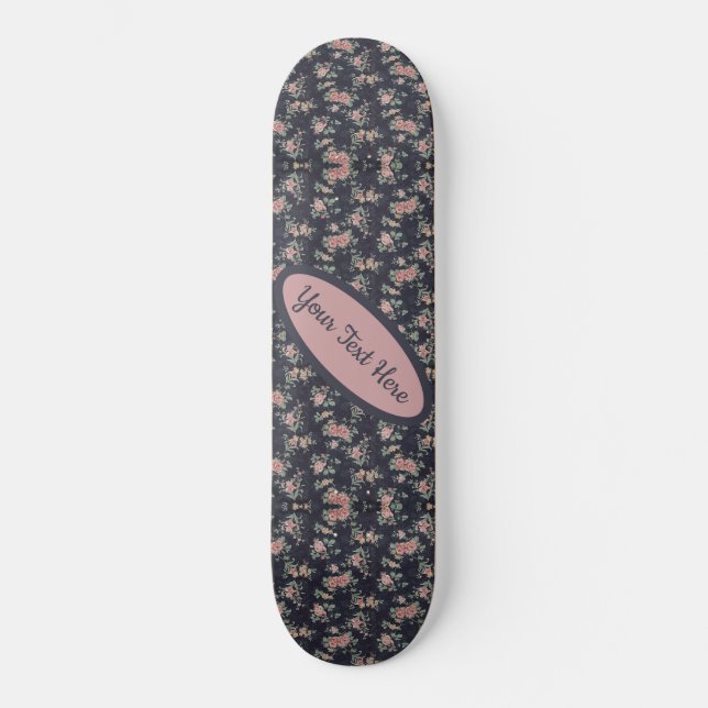 Textsatz mit beliebigem Namen Rosa Rose Skateboard (Vorderseite)
