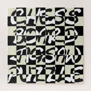 Textschachbrett mit invertiertem Text Puzzle