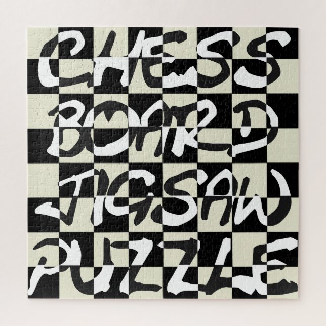 Textschachbrett mit invertiertem Text Puzzle (Vertikal)