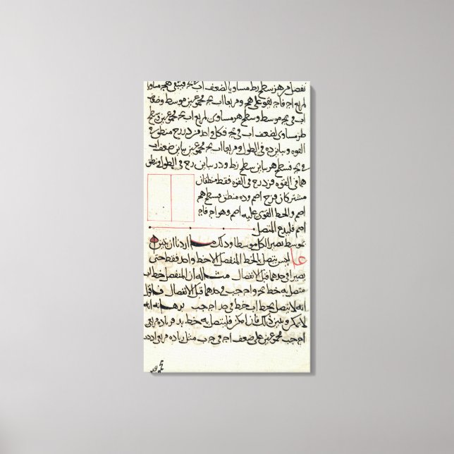 Textseite aus 'Elements', einer Buchgeometrie Leinwanddruck (Vorderseite)