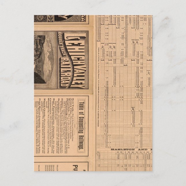Textseite der Lehigh Valley Railroad Postkarte (Vorderseite)