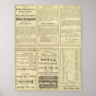 Textseite der St. Louis und San Francisco Eisenbah Poster