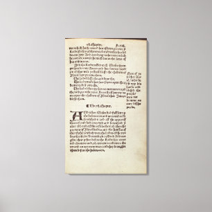 Textseite des alten Testaments Leinwanddruck