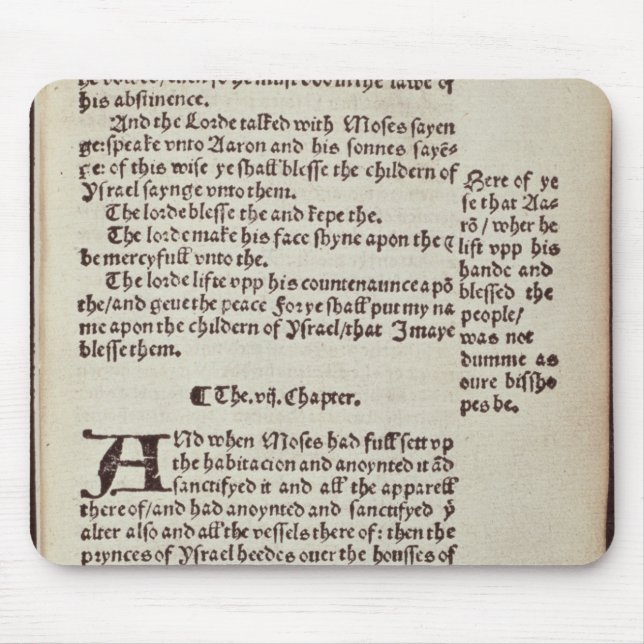 Textseite des alten Testaments Mousepad (Vorne)
