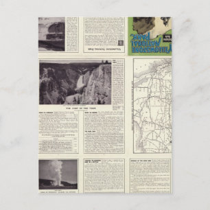 Textseite des Yellowstone-Nationalparks 2 Postkarte