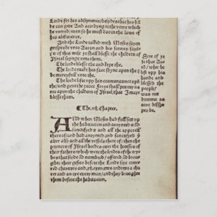 Textseite zum alten Testament Postkarte