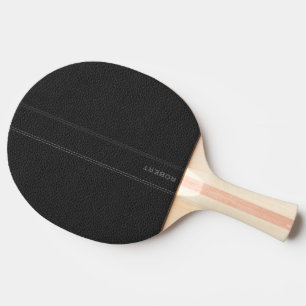 Textsymbol für schwarzes Leder Tischtennis Schläger