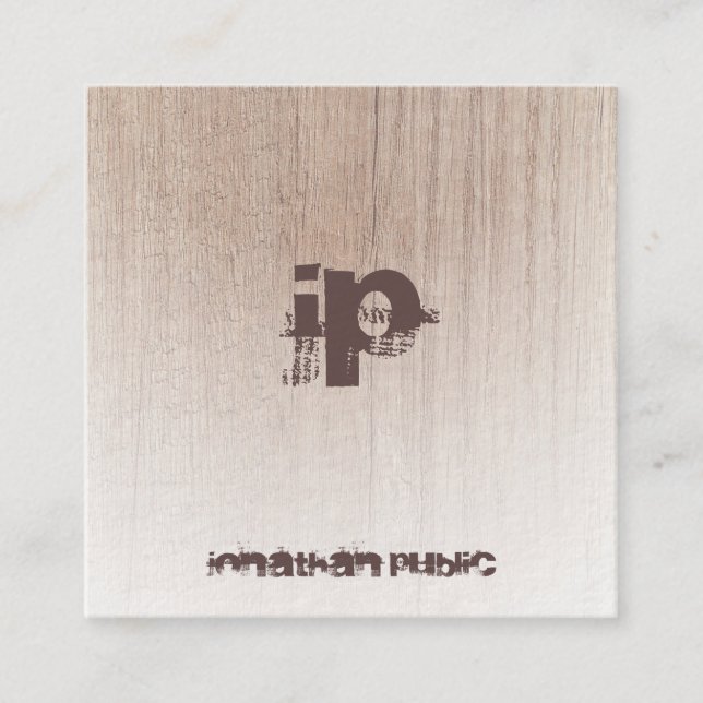 Textsymbole für Textsymbole Quadratische Visitenkarte (Vorderseite)