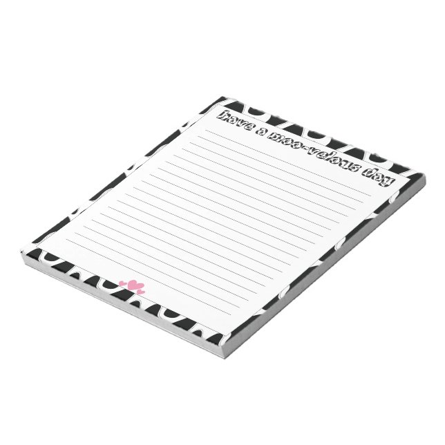 Textupsel für moovelous Cow Print Lined Stationery Notizblock (Rotiert)
