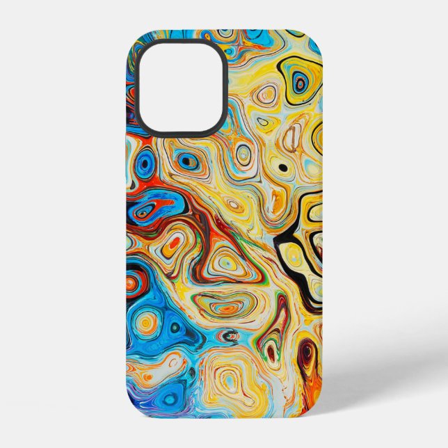 Textur abstrakt struktur farbenfroh iPhone hülle (Rückseite)