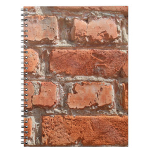 Textur aus alten, verwitterten Ziegeln. Hintergrun Notizblock