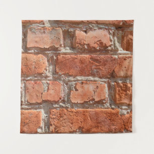 Textur aus alten, verwitterten Ziegeln. Hintergrun Wandteppich