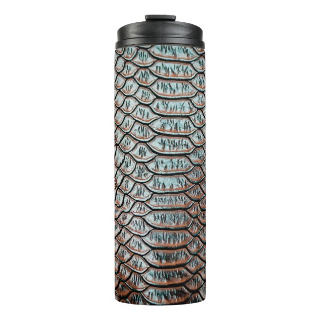 Textur aus Hautschleid,Krokodil,l Thermosbecher (Vorderseite)