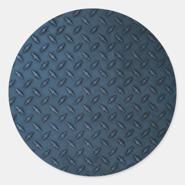 Textur aus industriellem Metall Runder Aufkleber (Vorderseite)