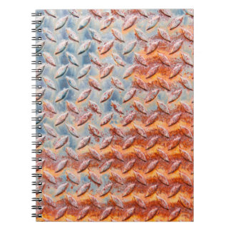 Textur aus rostigem Metallgewebe. Closeup Rusty Me Notizblock