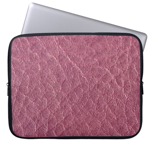 Textur aus rotem Papier, dunkle Hintergrundabstrak Laptopschutzhülle (Vorderseite)