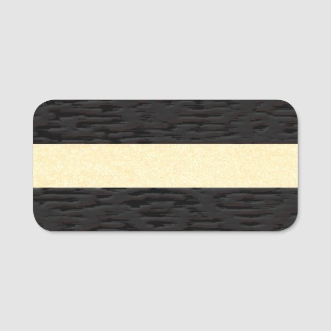 Textur aus schwarzem Leder Namensschild (Vorderseite)